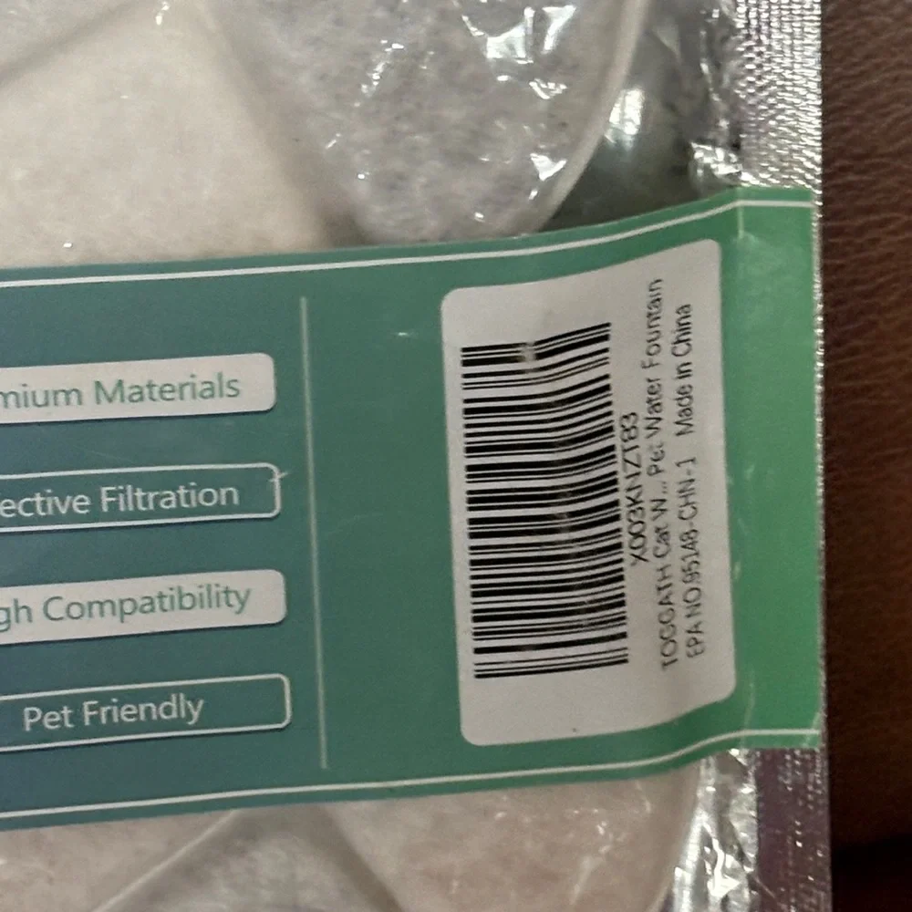 6 pack Replacement Pet Fountain Filter Pads - White
